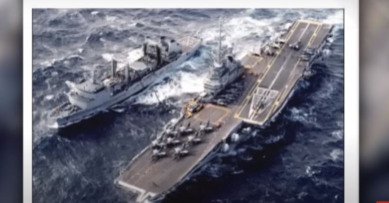 Aircraft Carrier In The Atlantic Ocean