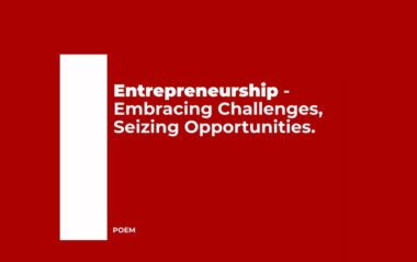Entrepreneurship, Embracing Challenges, Seizing Opportunities