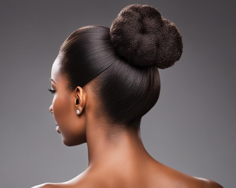 Medium-sized Kinky Ponytail with a Middle Part