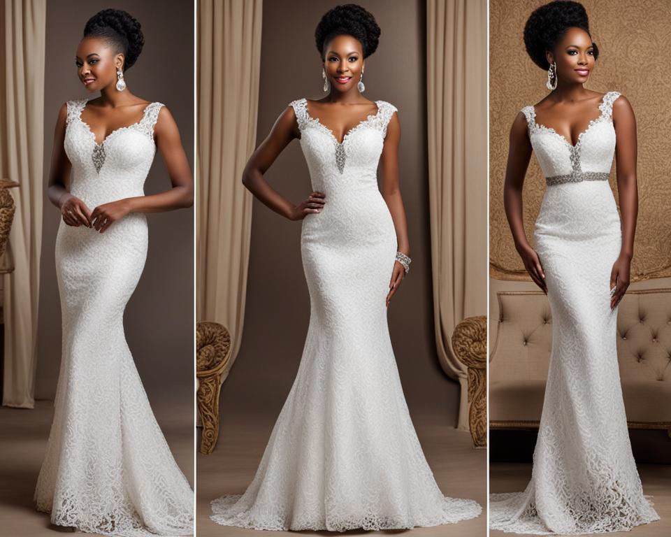 trendy african lace wedding dresses